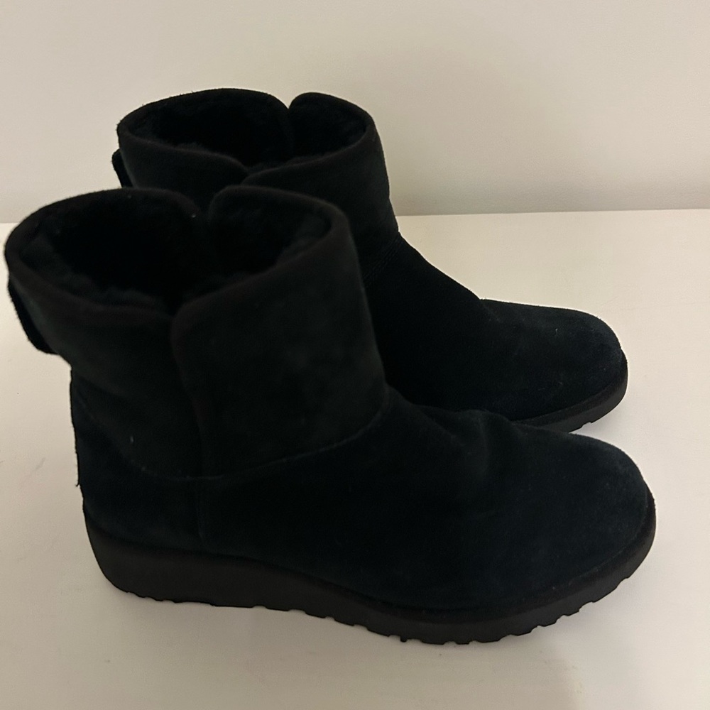 Women's Black Suede Ugg Kristen Ankle Boots